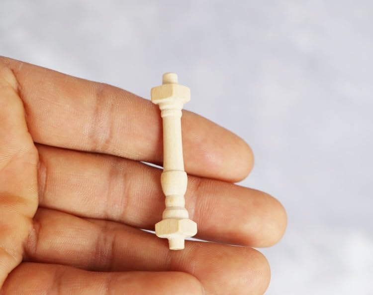 AirAds Dollhouse 1:12 Miniature Baluster Railing Post Staircase Furniture Chair Table Legs (Lot 12pcs)