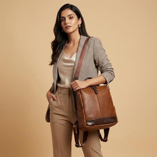 Image of VISMIINTREND Backpack for Women | Stylish Vegan Leather Backpack Bags for Women | College Bag for Girls | Office, Travel & Daily Use | Trendy Women Backpack | Gift for Wife, Sister & Friend