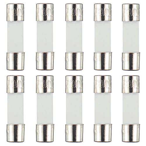 HUAREW F10AL250V 10 Pcs 5 x 20 mm 0.2x0.78 inch Fast Blow Ceramic Tube Fuses 10A 250V