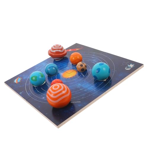 TOYANDONA Juguetes Cognitivos Planetarios Rompecabezas Decoración Solar Modelo del para Pequeños Juguetes del Solar Rompecabezas Montessori Tablero De Estudio Juegos