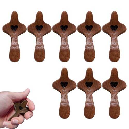 Cruz de madera de olivo Cross My Heart: regalo religioso de aliento para niños y adultos