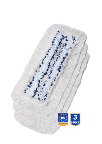 VIOVIE Premium Hospital - Set di 3 panni per pulire pavimenti con microfibra e fibre di cotone di qualità professionale, per pulire i pavimenti, casa, ospedale, industria