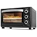 Cecotec Horno de sobremesa Bake&Toast 2600 Black 4Pizza, 26 L, 1500 W, Incluye piedra Pietra Pizza para resultados como horno tradicional de piedra, 6 funciones diferentes, bandeja recogemigas.