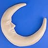Paper Mache Crescent Moon by Factory Direct Craft - DIY Papier Mâché Man in The Moon Face Dream Fairy Tale Ready to Paint and Decorate #1