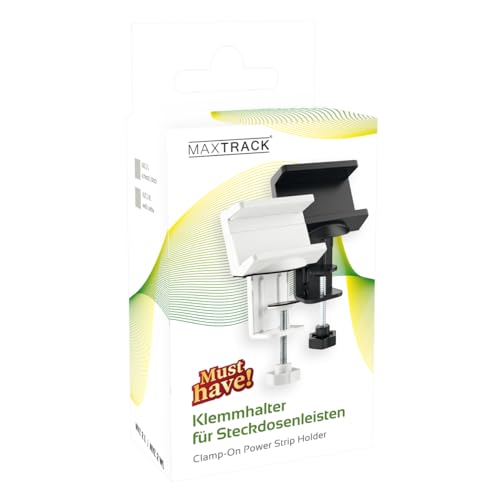 MaxTrack NVZ2WL Zacisk Stołowy - Uchwyt do Listew Zasilających lub Koncentratorów USB (50-70 mm), z Ochronnymi Podkładkami Silikonowymi