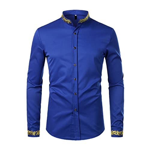 Chemise chinoise broderie dorée homme traditionnelle col mao