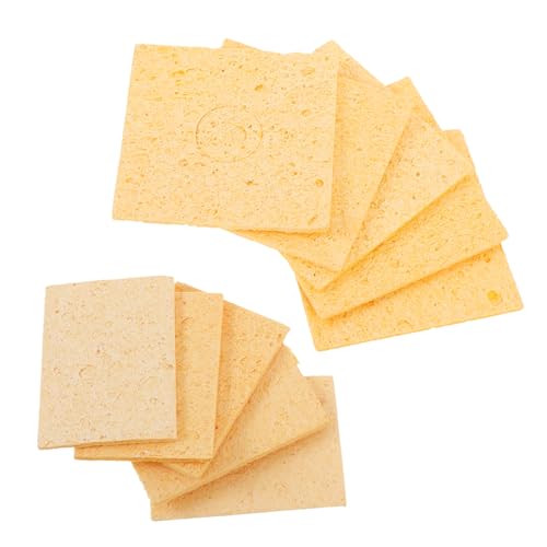 WOONEKY 10pcs Iron Cleaner Wood Pulp Cotton Solder Sponge Coil Tip Cleaner Solder Tip Cleaner
