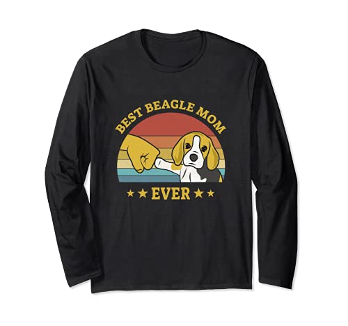 Best Beagle Mom Ever Vintage migliore mamma beagle Maglia a Manica
