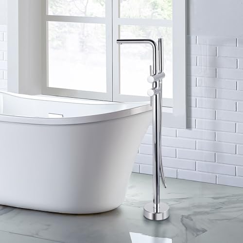 ARCORA Freistehende Wannenarmatur: Badewannenarmatur aus Kupfer Edelstahl...