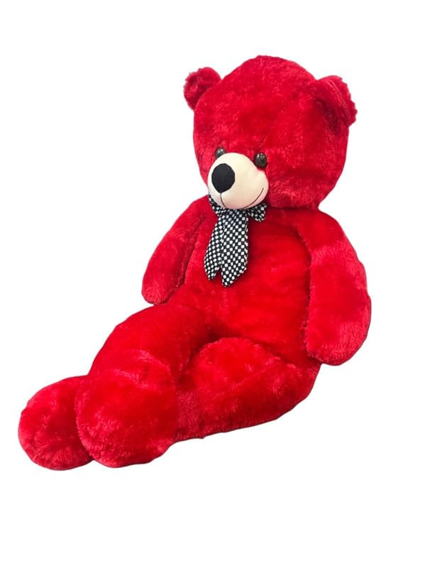 Image of Cionum Red Teddy Bear Soft Plush Toy for Kids - Cute Stuffed Toy - Soft Cuddly Plushie for Baby Boys & Girls, Return Gift - Teddybear 85cm