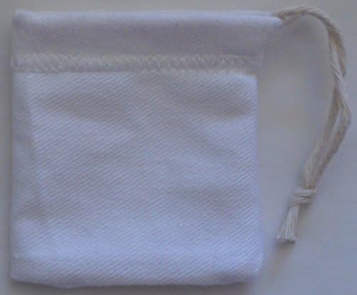 Small Denim Bag 3 By 3 Inches White