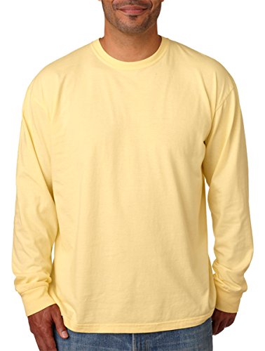 Image of Comfort Colors Ringspun Garment-Dyed Long-Sleeve T-Shirt (C6014)- BUTTER, 3XL