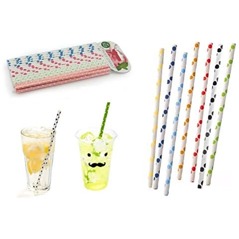 AQS International Biodegradable Polka Dot Straws Cover