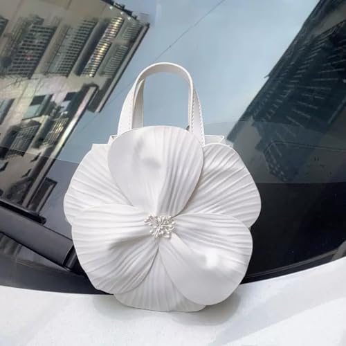 Image of Mini Flower Evening Purse Floral Clutch Purses for Women PU Leather Evening Handbag with Chain Wedding Party Prom