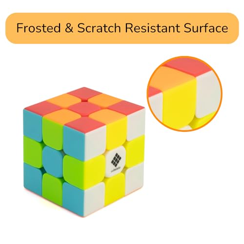 Cubelelo Drift Warrior 3x3 Stickerless Cube | Beginner Speedcube for Kids & Adults | Magic Speedy Stress Buster Brainstorming Puzzle (Multicolor) | Durable and Smooth Cube with Anti-Pop Design (Image - 4)