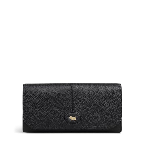 RADLEY London Maldon Mews Women's Leather Large Flapover Purse Wallet, Black