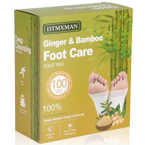 100 Packs Ginger Foot Pads, Natural Cleansing, Promoting Sleeping, Suitable for Daily Relaxation Foot Paches
