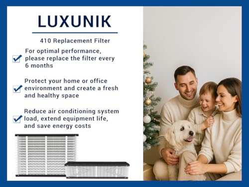 2 Pack, 410 Replacement Air Filter, Nominal Size: 16x25x4, Actual Size: 16.04"x27.91"x3.91" HVAC Furnace Filter, Compatible with AprilAire Models 1410, 1610, 2410, 2416, 3410, 4400, MERV 11 by Luxunik - Used condition - Image 4