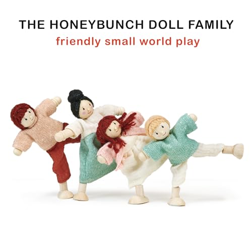 Set de 4 muñecos de madera poseíbles Honeybunch Mentari miniatura 3