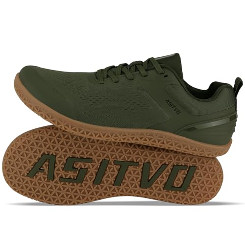 Image of ASITVO Wide Barefoot Shoes Men Gym Zero Drop Sole Minimalist Cross Trainer Width Toe Box Sneakers Grounding Knit No-Sew Upper TPU Toe and Heel Colorful