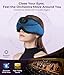 MUSICOZY 3D Bluetooth Sleep Mask with Headphones and Timer, Wireless Sleep Headphones for Side Sleepers, Eye Mask with Bluetooth Headphone, Unique Gifts for Men Women, Blue