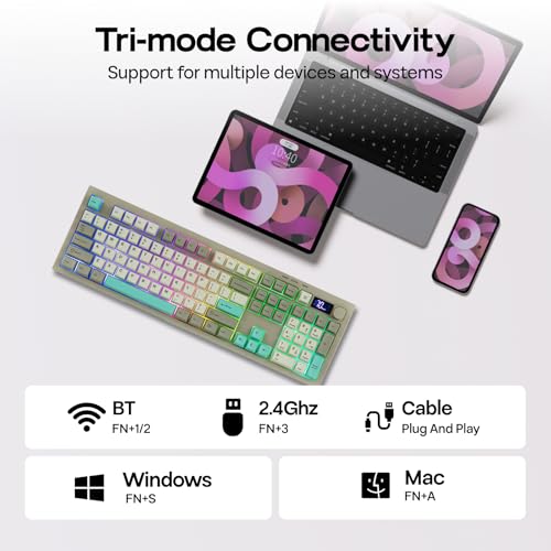 Image of EPOMAKER Aula S102 PRO Membrane Gaming Keyboard w /TFT Screen & Volume Knob