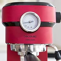 Cecotec Espressomaschine mit Manometer Cafelizzia 790 Shiny Pro. Doppelter Auslaufarm und zwei Filter, 20 Bar Druck, abnehmbarer 1,2-Liter-Tank, 1350 W, Rot – Ansicht 4
