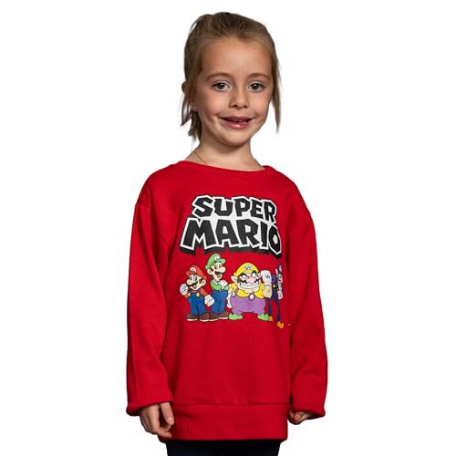 Mad Engine Super Mario World Characters Kids Children Red Sweatshirt