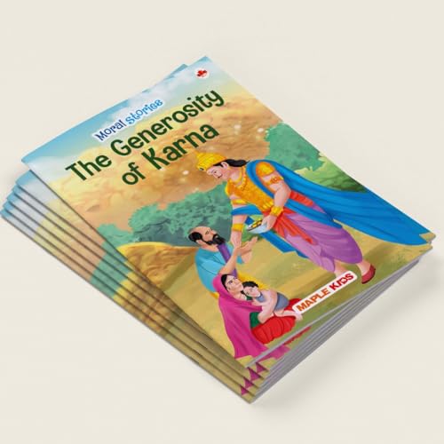 Image of Mythology Stories for Kids (Set of 6 Books) (Illustrated) - Moral Story Books for Kids - The Generosity of Rama, Vibhishana Joins Rama, Shiva and Arjuna, Krishna and Sudama, Rama ... Eye - Age 3+