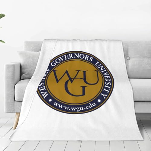 XRPUONG Western Governors University Fleece Blanket, Very Soft Microfiber Flannel Blanket for Couch Warm and Cozy for All Seasons