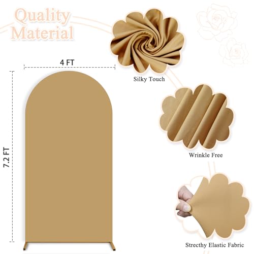 Housse d'arche marron extensible occultante pour masquer les structures en métal 2,2m