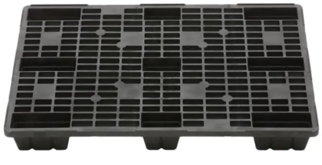 Pallet in plastica traforata, 120 x 80 cm, PPG2, 6,5 kg, nero (2)
