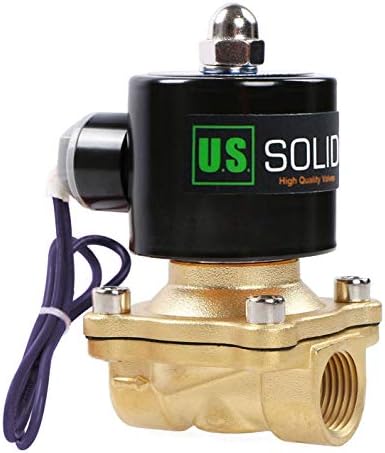 1/2" NPT Brass Electric Solenoid Valve 12V DC Normally Closed VITON from U.S. SOLID