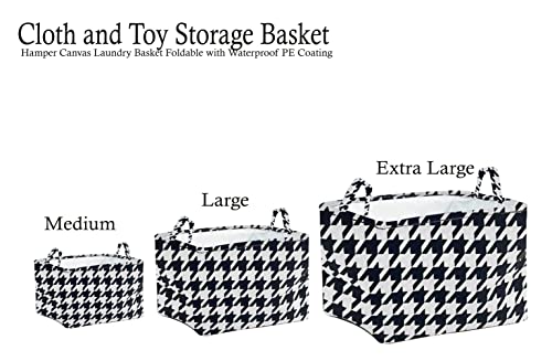 Image of House of Quirk 15Litre Storage Baskets, Rectangle Collapsible Storage Bins with Handles for Closet Shelves Organizer, Decorative Baskets for Home, Office, Nursery, Laundry (30x25x20cm, Medium)