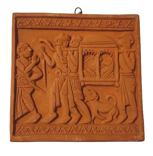 Ketsicart Terracotta Wall Art For Home DeCor Terracotta Tiles Wall Hanging, Brown