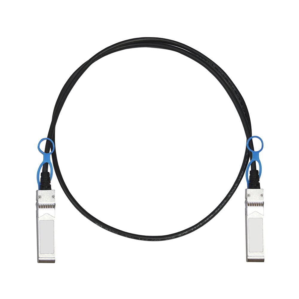 25G SFP28 DAC Cable, 30AWG, 1 Meters (1m), Passive Direct Attach Copper, Compatible with Brands Equipment, Made in Taiwan, 1pc