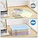 Bluedale 1 Pack A4 File Box Paper Organizers Holder, Transparent Document Paper Project Case, Plastic Paper Storage Container Box File Protector for Magazine, Scrapbook, Office School Supplies