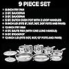Nuwave Stainless Steel 9-Piece Pro-Smart Cookware Set, Space Saving Nestable Design, Heavy-Duty Tri-Ply, Dishwasher & Oven Safe, Ergonomic Stay-Cool Handles, Induction-Ready & Works on All Cooktops #1