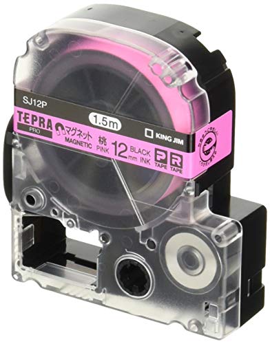 キングジム テープカートリッジ テプラPRO マグネットテープ 12mm ピンク SJ12P