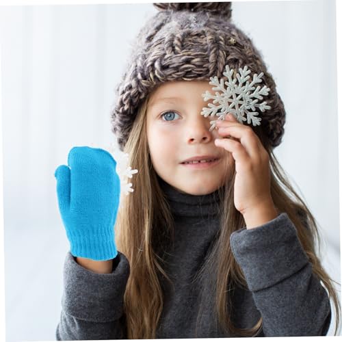 Boy Girl Winter Mittens Soft Warm Knitted Gloves for Boy Girl Thick Girl and Boy Girl Mittens for Activities Durable Comfortable Design for Boys and Girls4