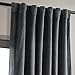 HPD Half Price Drapes Signature Velvet Thermal Blackout Curtains for Living Room 84 Inch Long (1 Panel) Rod Pocket Insulated Blackout Curtains for Bedroom Window Curtains, 50W x 84L, Natural Grey