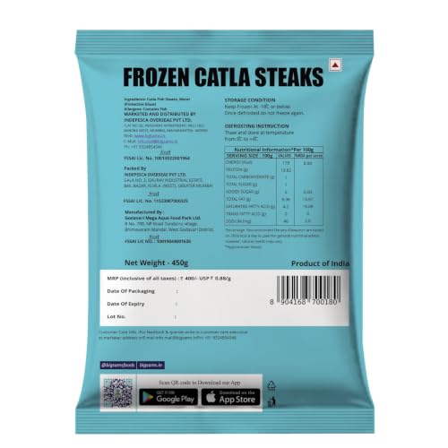 Image of Big Sam's Catla, 450G, without head