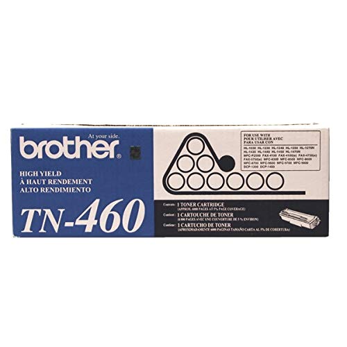 Brother TN-460 DCP-1200 1400 FAX-4750 5750 8350 HL-1030 P2500 MFC-8300 8500 Toner Cartridge (Black) in Retail Packaging