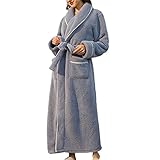 【Warme Tipps】Bitte beachten Sie die Größeninformationen im Bild oder in der Produktbeschreibung, um sicherzustellen, dass Sie mit diesem Bademantel so zufrieden wie möglich sind. Leicht zu reinigen, warm in der Maschine waschen und bei niedriger Temperatur im Trockner trocknen.