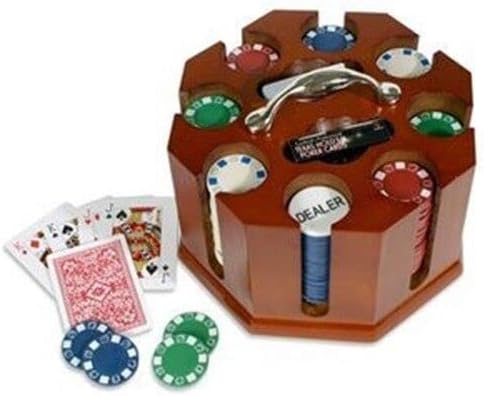 ARC-POWER for Deluxe 200 Piece Revolving Round Professonal Poker Chip Tray Rack Game Set Kit