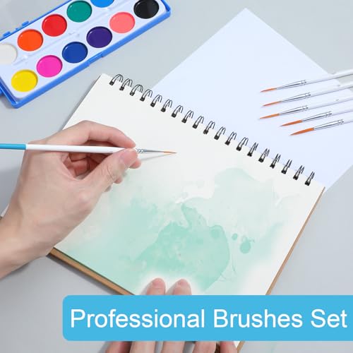 Script Liner Brush, 6 PCS Highly Flexible Paint Brushes Extra Long Fine Point Liner Tip Fine Detail Paintbrushes for Model, Fingure, Watercolor, Acrylic, and Miniature Painting by Yuanan - Image 4