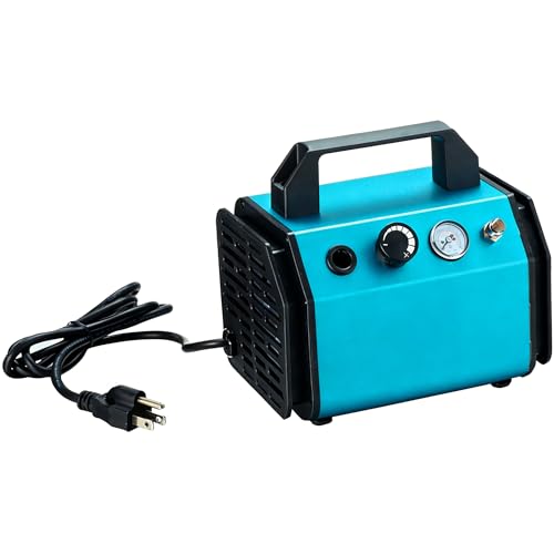 65PSI High Pressure Air compressor Portable Airbrush Compressor Kit Compatible Multi-Function Airbrush pen for Painting Modeling Nails Tattoo Makeup Crafts & Cake Decor