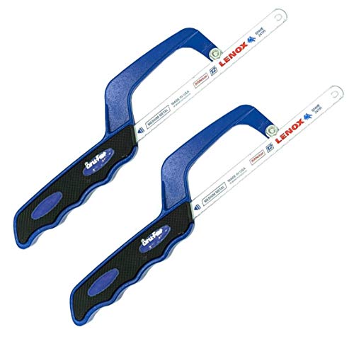BRUFER 208233 10-inch Metal Mini Hacksaw Frame - Includes Bi-Metal 10" Hacksaw Blade