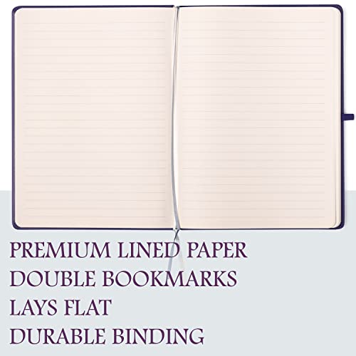Grand journal Cool Jazz Eccolo aubergine carnet de notes ligné rechargeable Bc501 V - 3