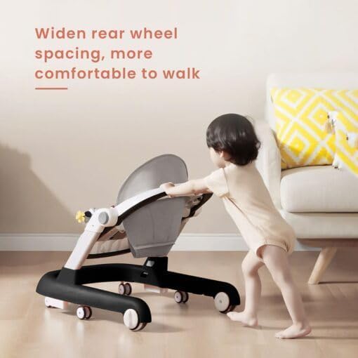 Image of StarAndDaisy Baby Walkers for 6-24 Month Baby Boy Girl /Walker for Kids for 1 Years with Adjustable Height, Musical Tray /Walker for Baby /Kids with Brakes Prevant from Falling (Tiny-Black)
